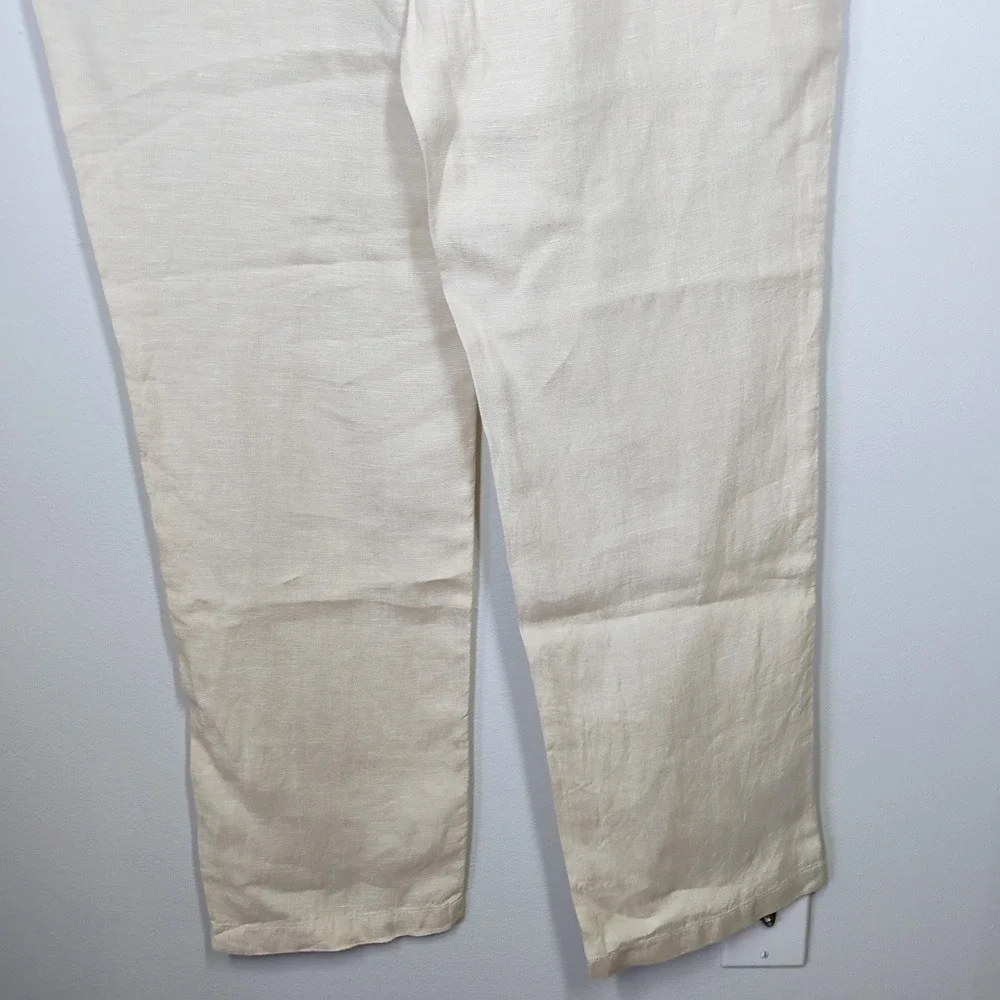 Club Room Luxury Linen Pants Men's 34x32 Beige 100% Linen Beach Wedding Coastal
